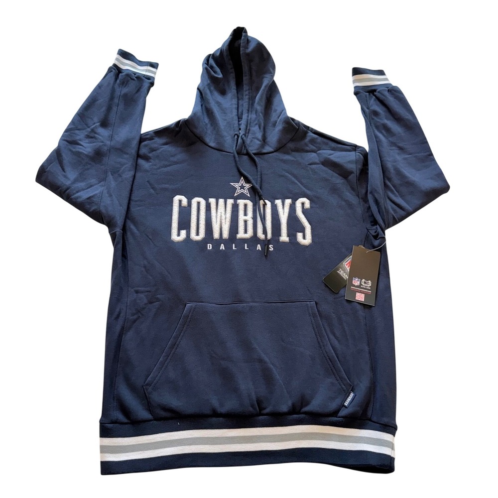 Ultra Game NFL Dallas Cowboys Pullover Hoodie Navy Blue‎ Size L NWT